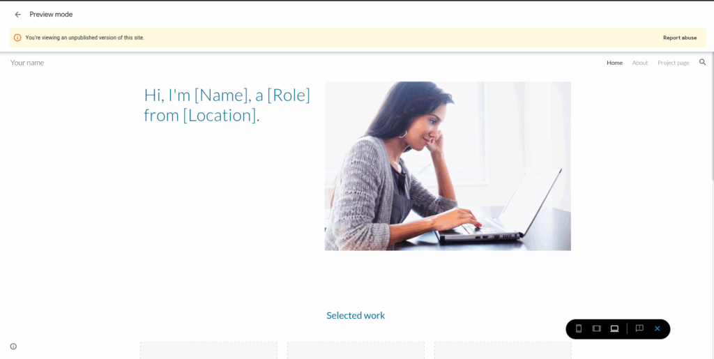 Publish a website on Google for free